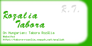 rozalia tabora business card